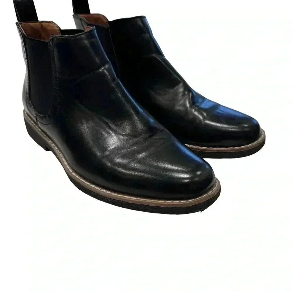 Deer Stags Kids Unisex Zane Memory Foam Size 4 Boots Slip On Black